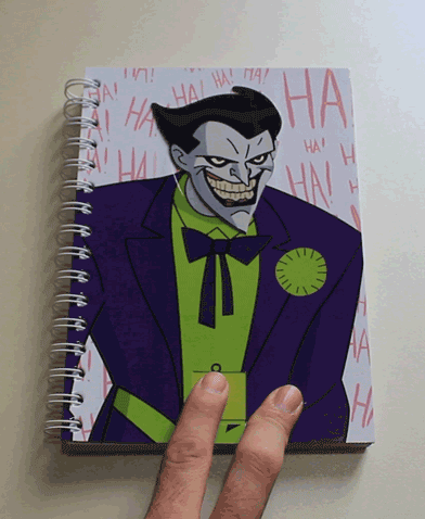 the joker animated notebook from marionetto